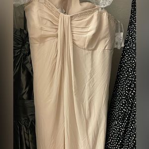 David Bridal’s gown strapless in champagne color